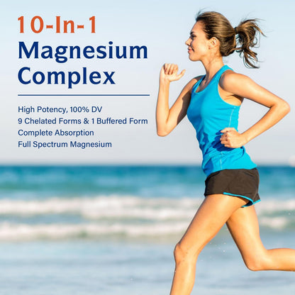 Innate Vitality 10-in-1 Magnesium Complex – 420mg Elemental Mg per Serving | Sleep, Digestion & Energy Support | 90 Vegan Caps