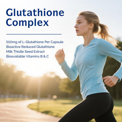 Innate Vitality Glutathione 500mg – Reduced GSH with Milk Thistle, Vitamin C & B Complex | 30 Capsules