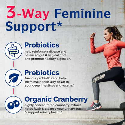 Innate Vitality Probiotics for Women - 50B CFU, 17 Strains, 60 Veggie Caps, Non-GMO, Prebiotics & Cranberry