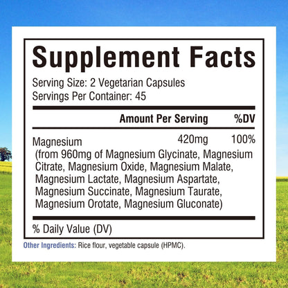 Innate Vitality 10-in-1 Magnesium Complex – 420mg Elemental Mg per Serving | Sleep, Digestion & Energy Support | 90 Vegan Caps