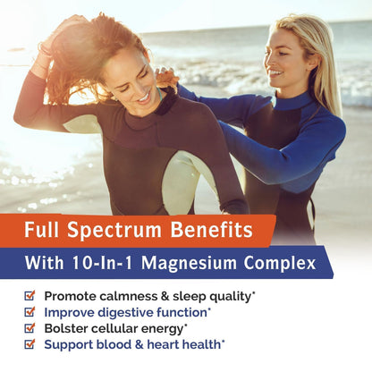 Innate Vitality 10-in-1 Magnesium Complex – 420mg Elemental Mg per Serving | Sleep, Digestion & Energy Support | 90 Vegan Caps