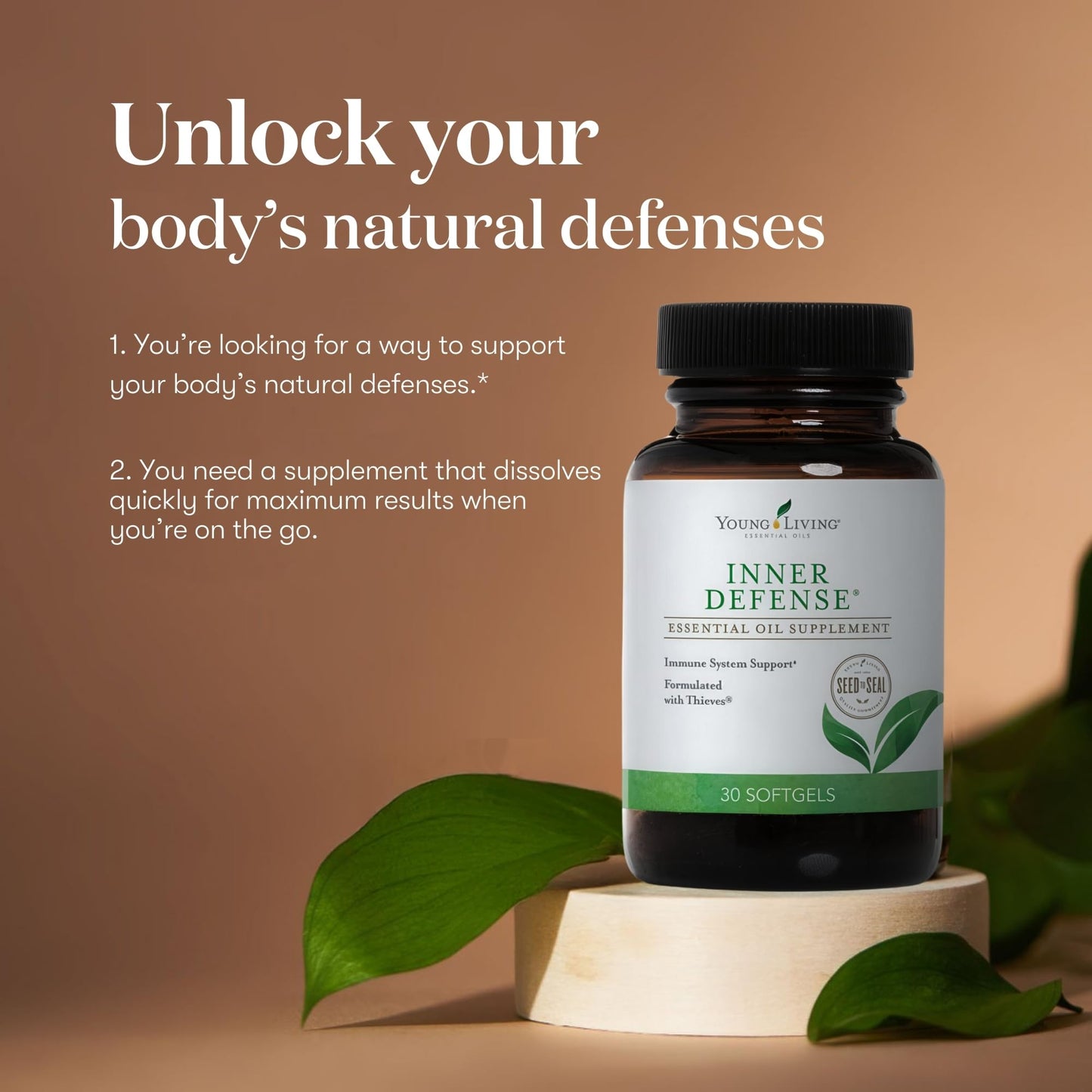 Inner Defense 30 ct Softgels by Young Living Essential Oils | Immune Support