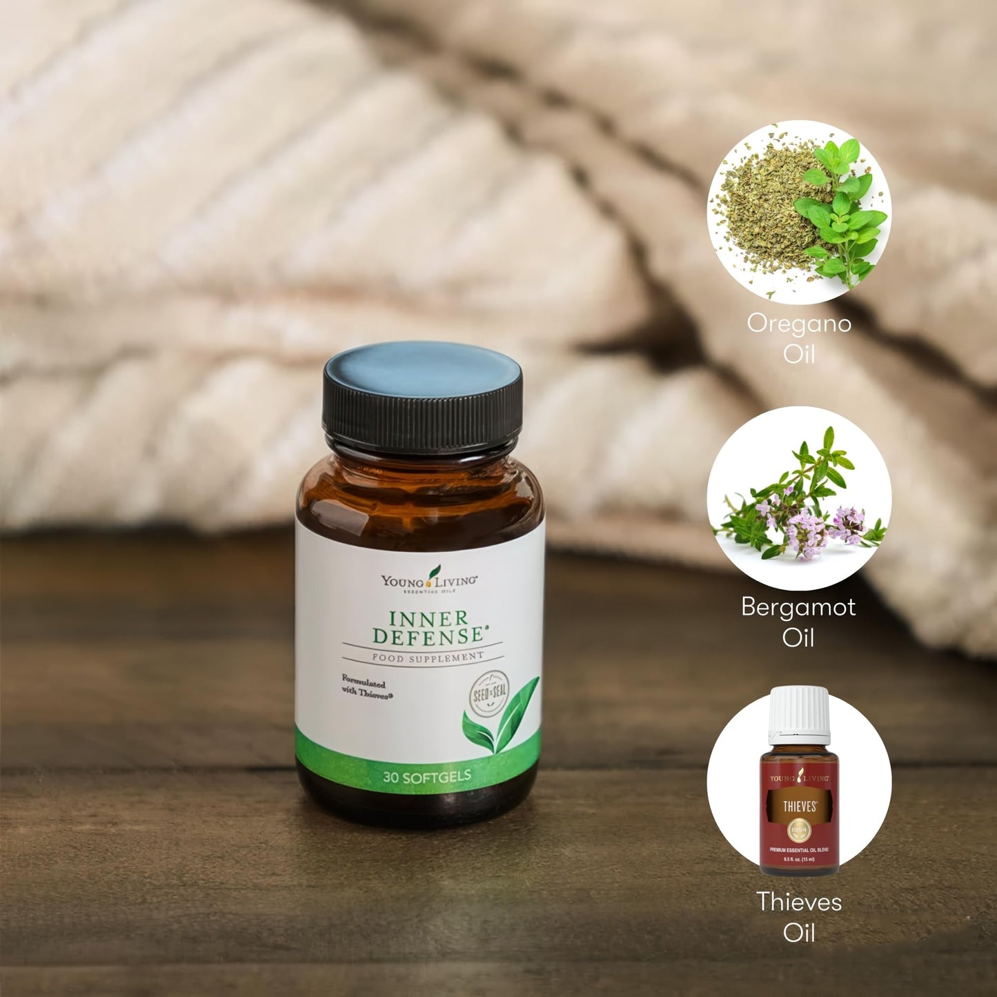 Inner Defense 30 ct Softgels by Young Living Essential Oils | Immune Support