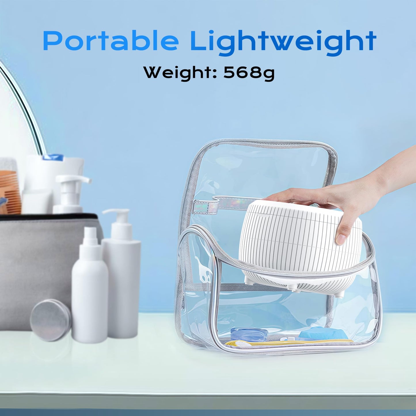 Ultrasonic Retainer Cleaner Machine – 45kHz 25W Portable 200ml for Dentures, Aligners, Mouth Guards & Jewelry