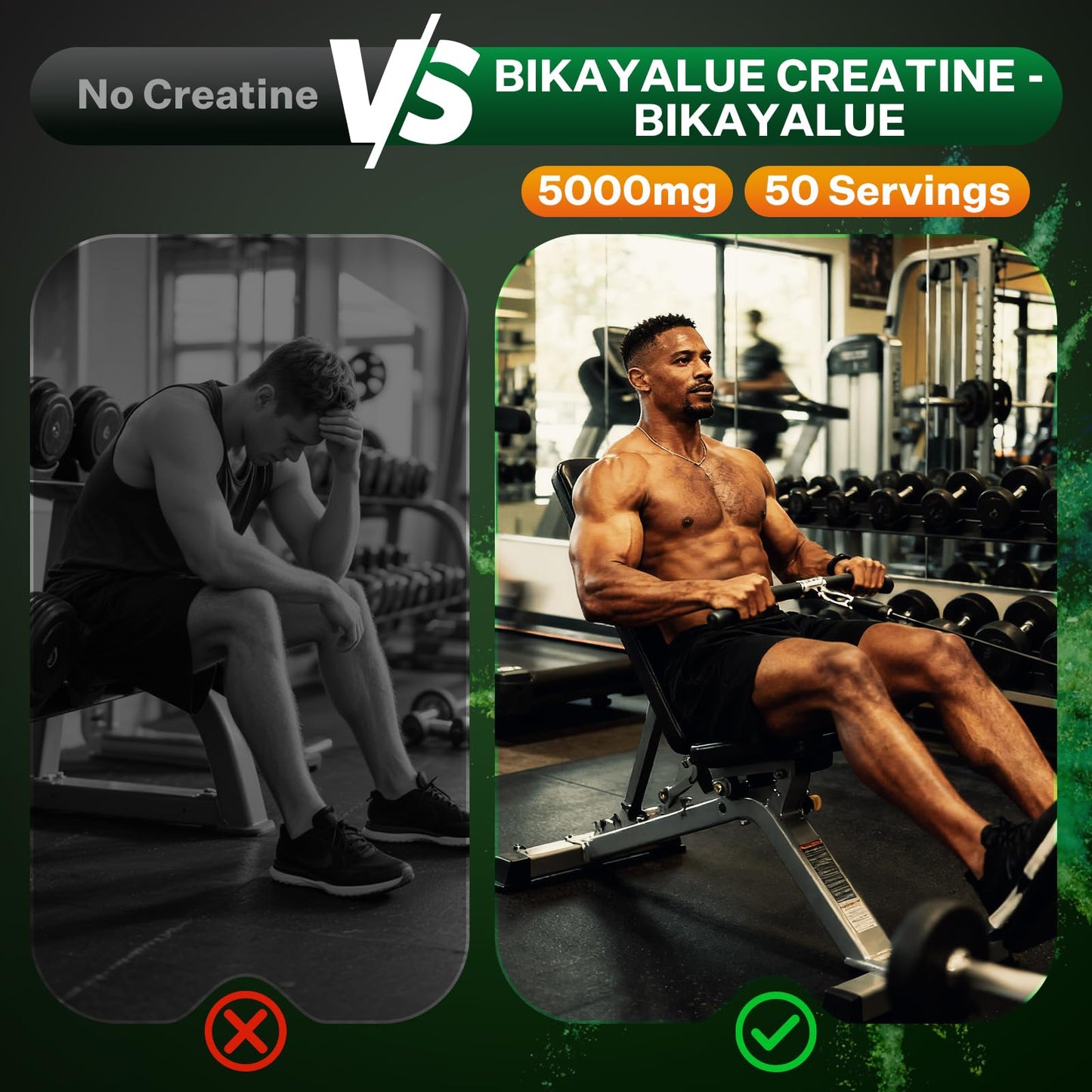 INNIOXV Creatine Monohydrate Capsules – 5000mg/Serving, 50 Servings, Gluten Free