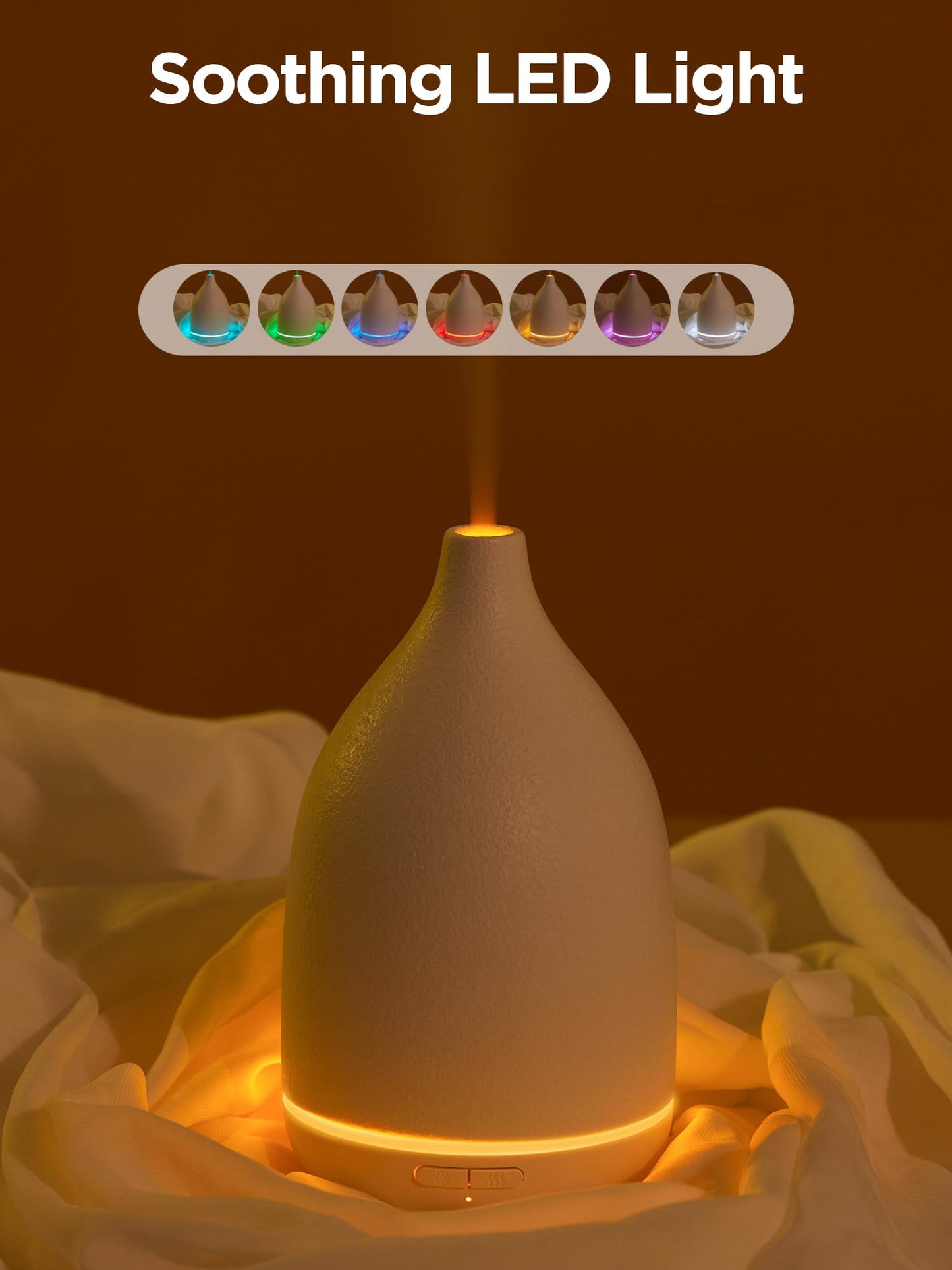 InnoGear 150ML Ceramic Oil Diffuser — Ultrasonic Mist, Auto Off, 2 Modes