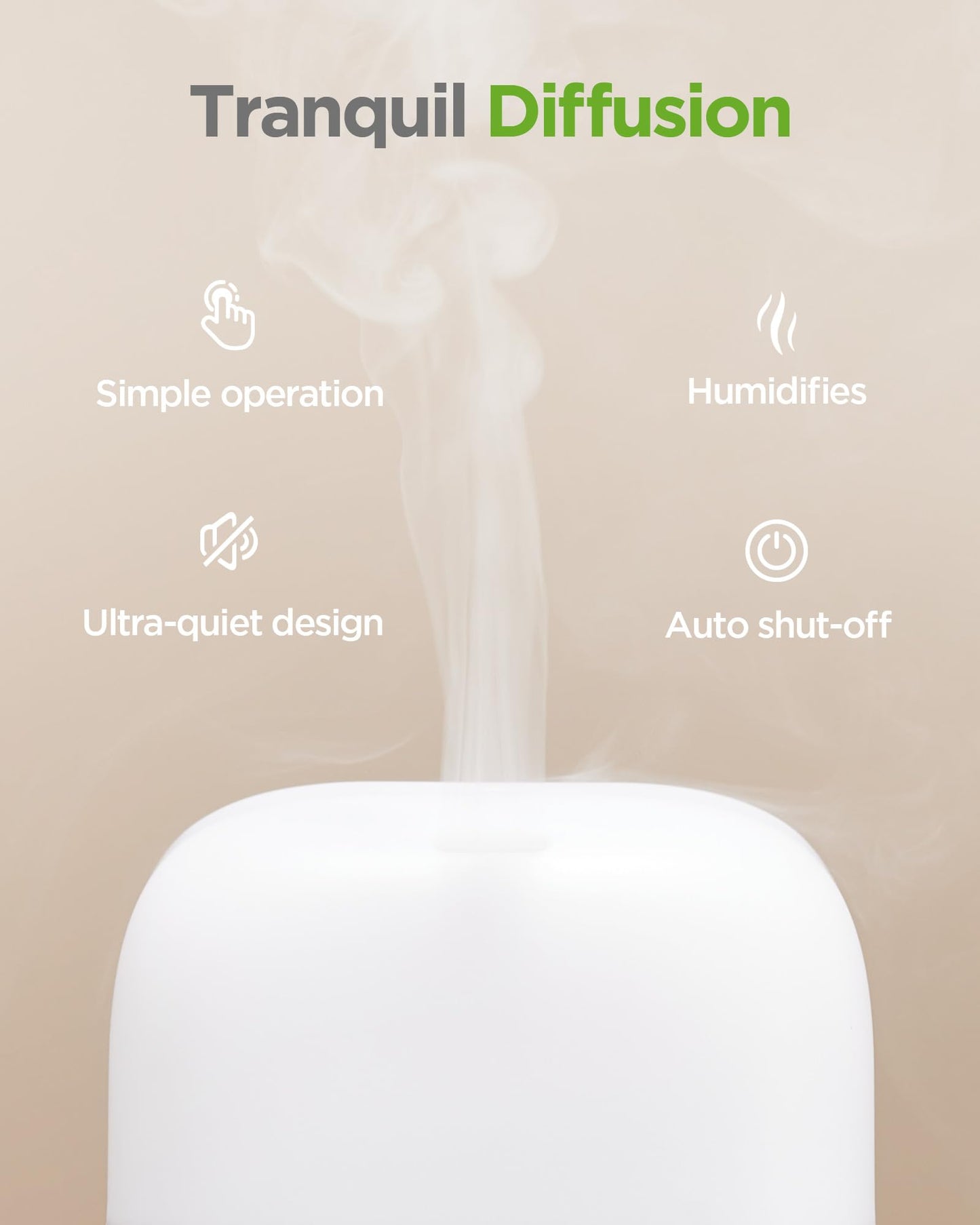 InnoGear 150ml Essential Oil Diffuser – 5-in-1 Aromatherapy Diffuser with 8 LED Colors for Home, Office & Desk