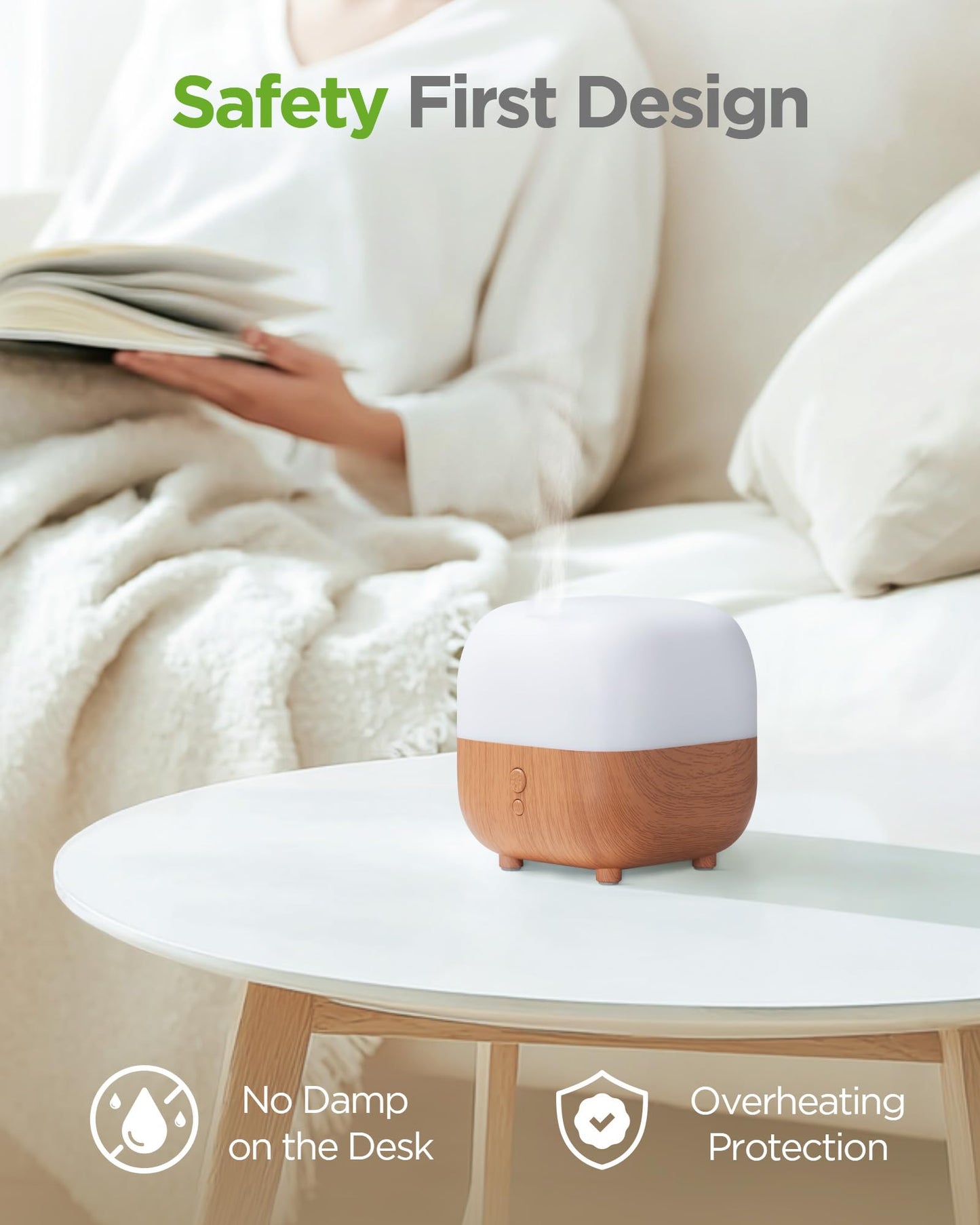 InnoGear 150ml Essential Oil Diffuser – 5-in-1 Aromatherapy Diffuser with 8 LED Colors for Home, Office & Desk
