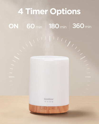 InnoGear 300ML Essential Oil Diffuser – 5-in-1 Ultrasonic, Auto-Off, Yellow