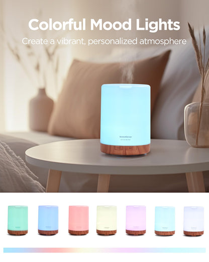 InnoGear 300ML Essential Oil Diffuser – 5-in-1 Ultrasonic, Auto-Off, Yellow