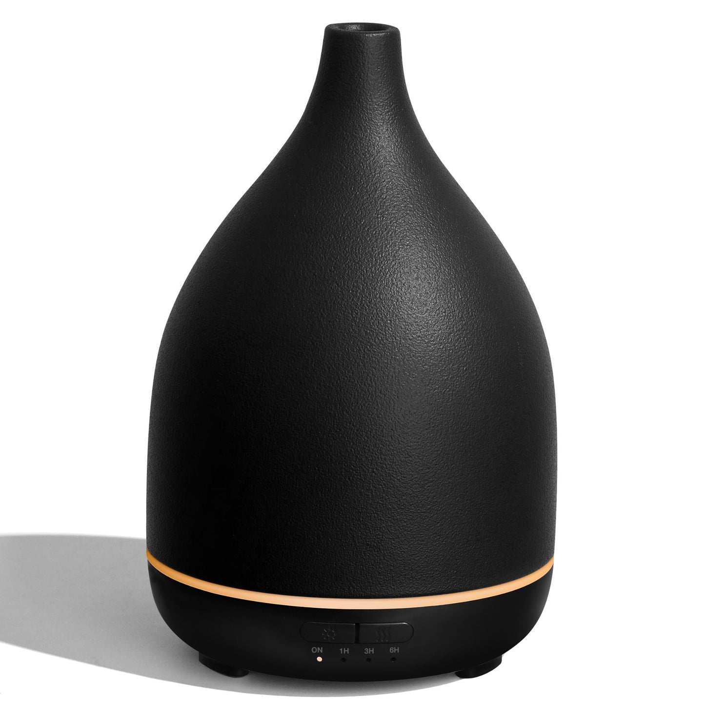 InnoGear 300ML Ceramic Oil Diffuser – Ultrasonic Aromatherapy Humidifier, 4 Timers, Auto-Off, Black