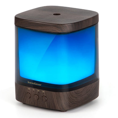 InnoGear 300ml Diffuser | Ultrasonic Essential Oil Humidifier with 4 Timers & Color Lights (Dark)