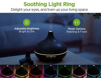 InnoGear Aromatherapy Diffuser & 10 Essential Oils Set — 400ml Ultrasonic Diffuser