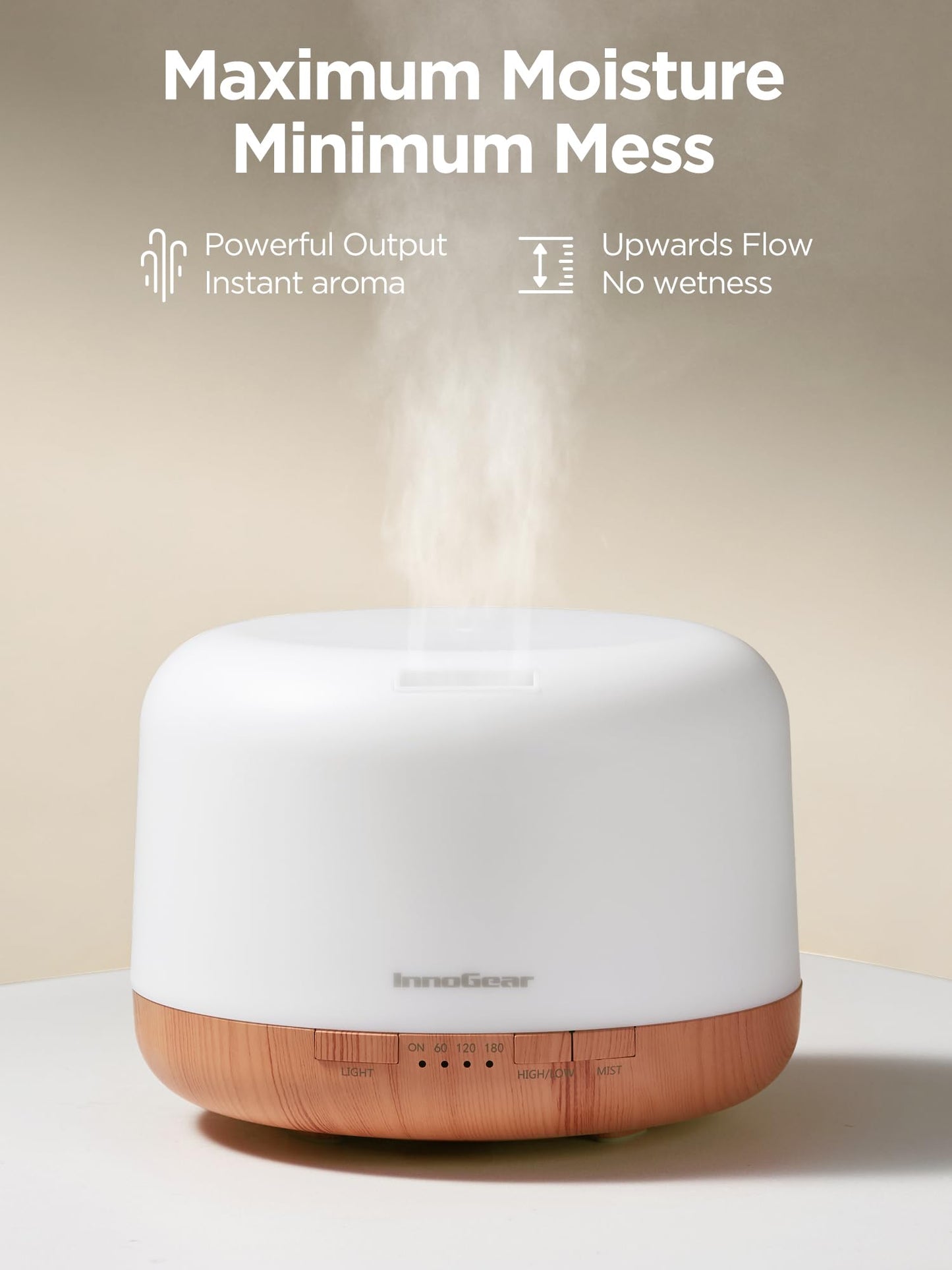 InnoGear Aromatherapy Diffuser & 10 Essential Oils Set - 500ml, Remote