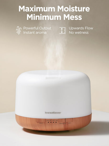 InnoGear Aromatherapy Diffuser & 10 Essential Oils Set - 500ml, Remote