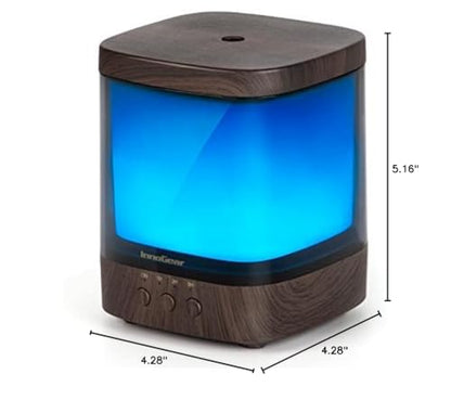 InnoGear 300ml Diffuser | Ultrasonic Essential Oil Humidifier with 4 Timers & Color Lights (Dark)
