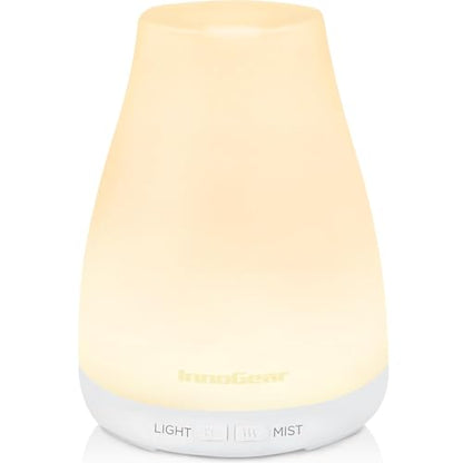 InnoGear Essential Oil Diffuser - Ultrasonic Humidifier with 7-Color LED & Auto Off
