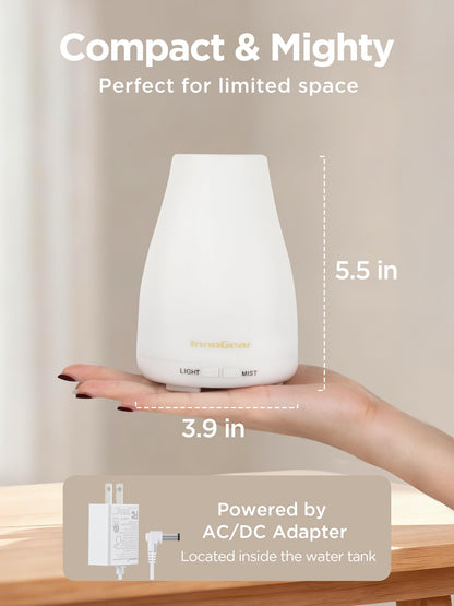 InnoGear Essential Oil Diffuser - Ultrasonic Humidifier with 7-Color LED & Auto Off