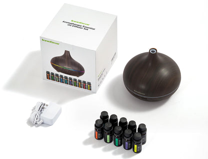 InnoGear Aromatherapy Diffuser & 10 Essential Oils Set — 400ml Ultrasonic Diffuser