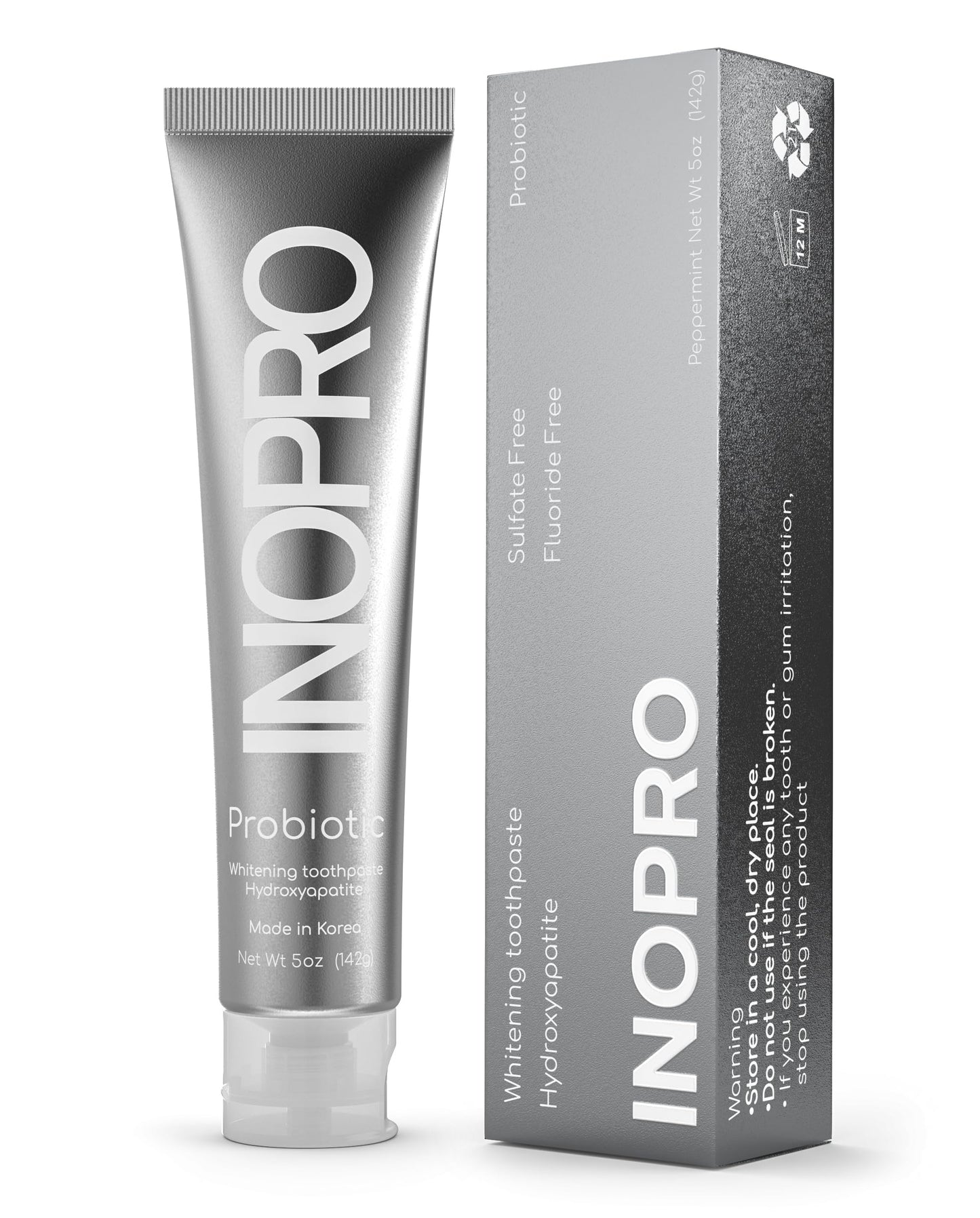 InoPro Hydroxyapatite Toothpaste with Probiotics – Fluoride Free, 5oz