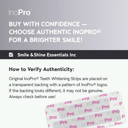 InoPro Natural Teeth Whitening Strips Kit – 14 Treatments for Sensitive Teeth (28 Strips) – Peroxide-Free