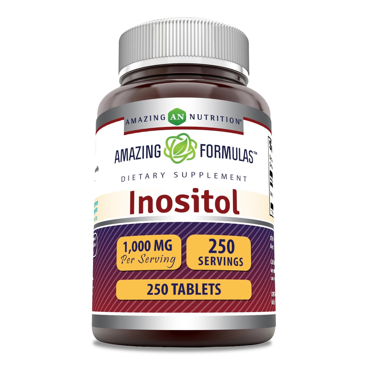 Amazing Formulas Inositol 1000 mg – 250 Tablets | Non-GMO, Gluten-Free | Made in USA