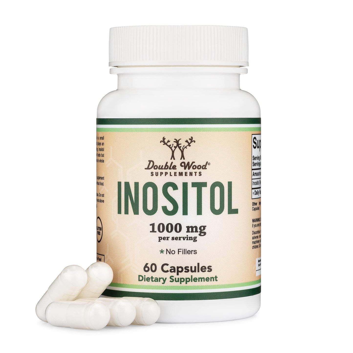 Inositol 1000mg for Women | Myo-Inositol (60 Count) | Double Wood