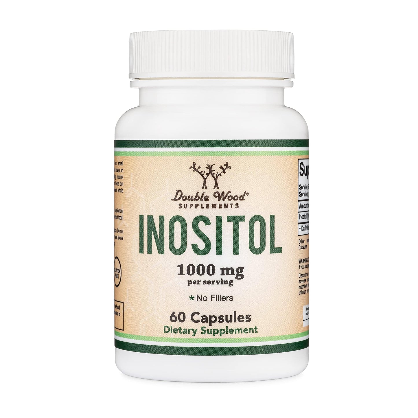 Inositol 1000mg for Women | Myo-Inositol (60 Count) | Double Wood
