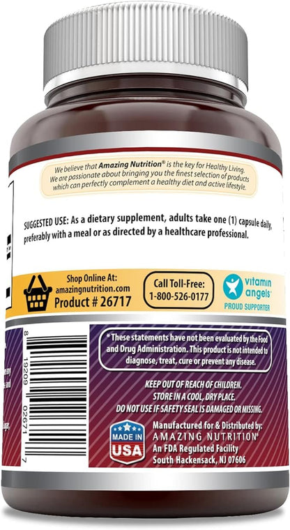 Amazing Formulas Inositol 500 Mg - Non-GMO Gluten-Free Capsules - Made in USA - Pack of 2 (100 Count)
