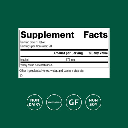 Standard Process Inositol 90 Tablets – Nervous System, Lipid & Heart Health