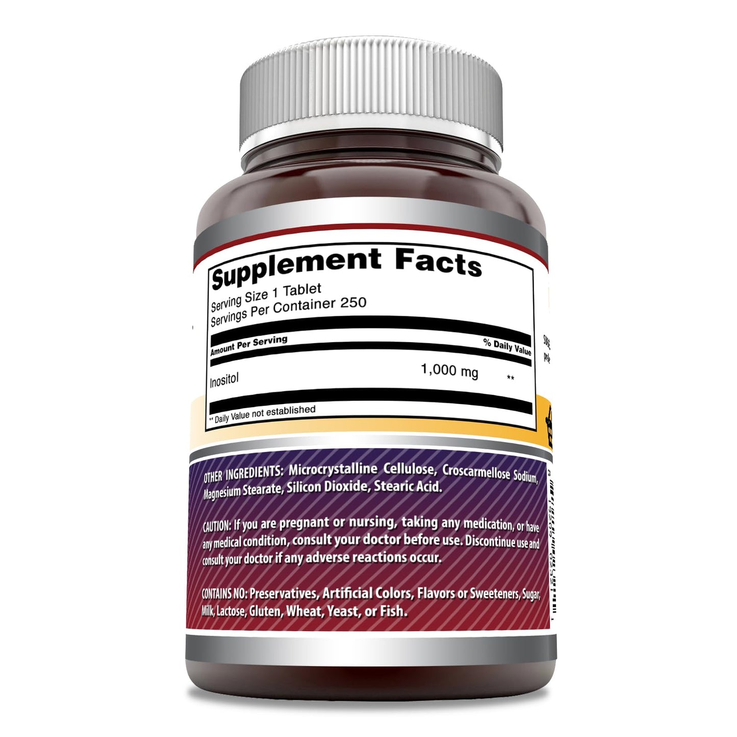 Amazing Formulas Inositol 1000 mg – 250 Tablets | Non-GMO, Gluten-Free | Made in USA