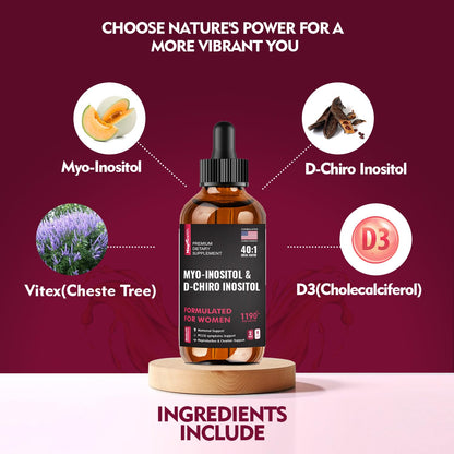 Myo-Inositol & D-Chiro Inositol 40:1 – 60-Day Women's Health & Wellness Support