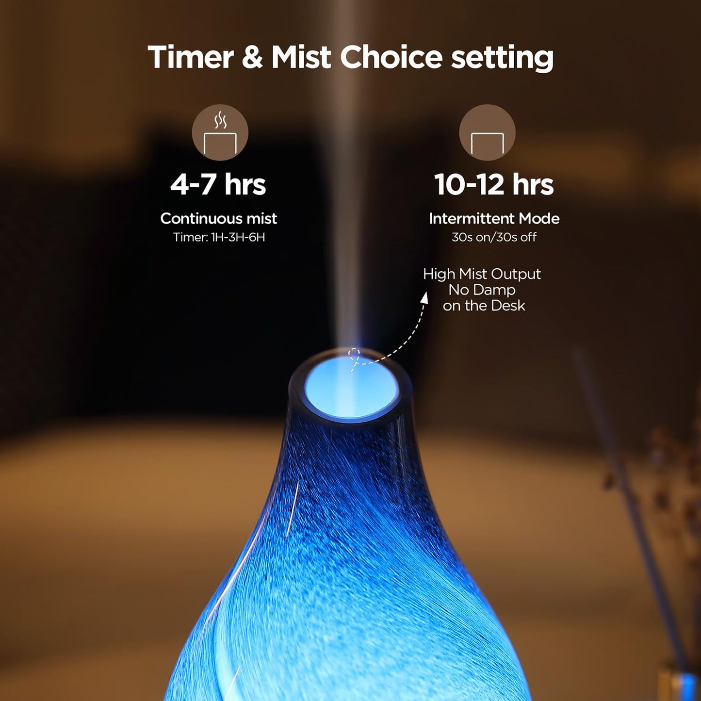 INRORANS Star River Aromatherapy Diffuser 160ml | Ultrasonic Diffuser, 7-Color LED Night Light, Auto Shut-Off