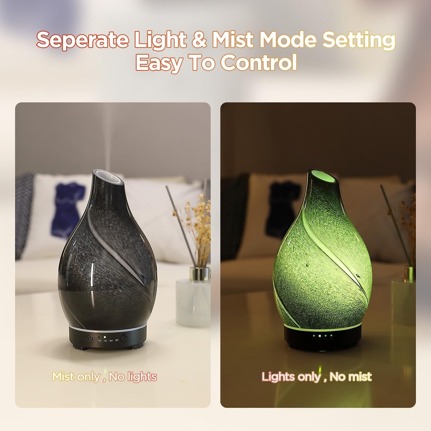 INRORANS Star River Aromatherapy Diffuser 160ml | Ultrasonic Diffuser, 7-Color LED Night Light, Auto Shut-Off
