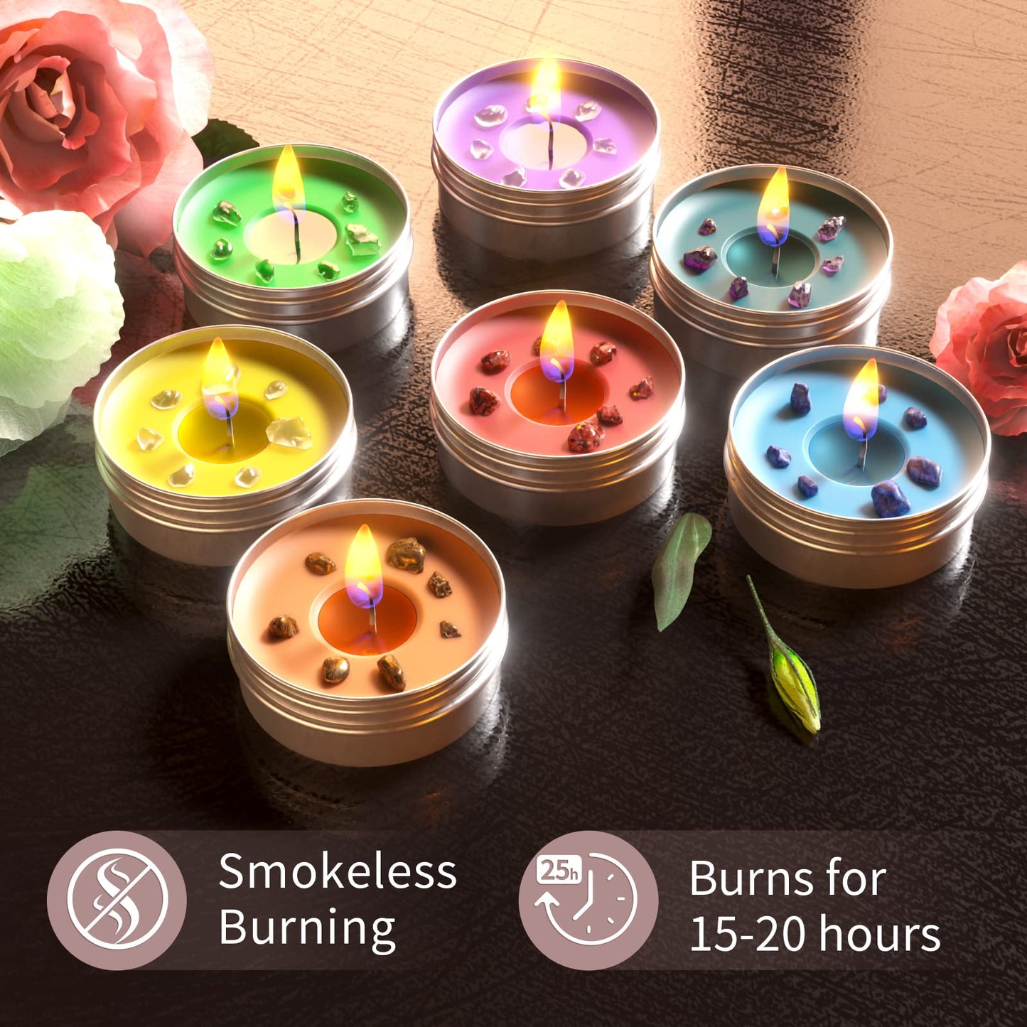 Inspireyes Chakra Candles Set of 7 – Meditation & Healing Scented Candles
