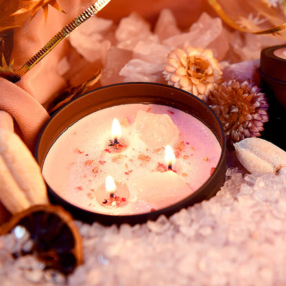 Inspireyes Scented Candles with Crystals – 3 Wick Soy 19 oz