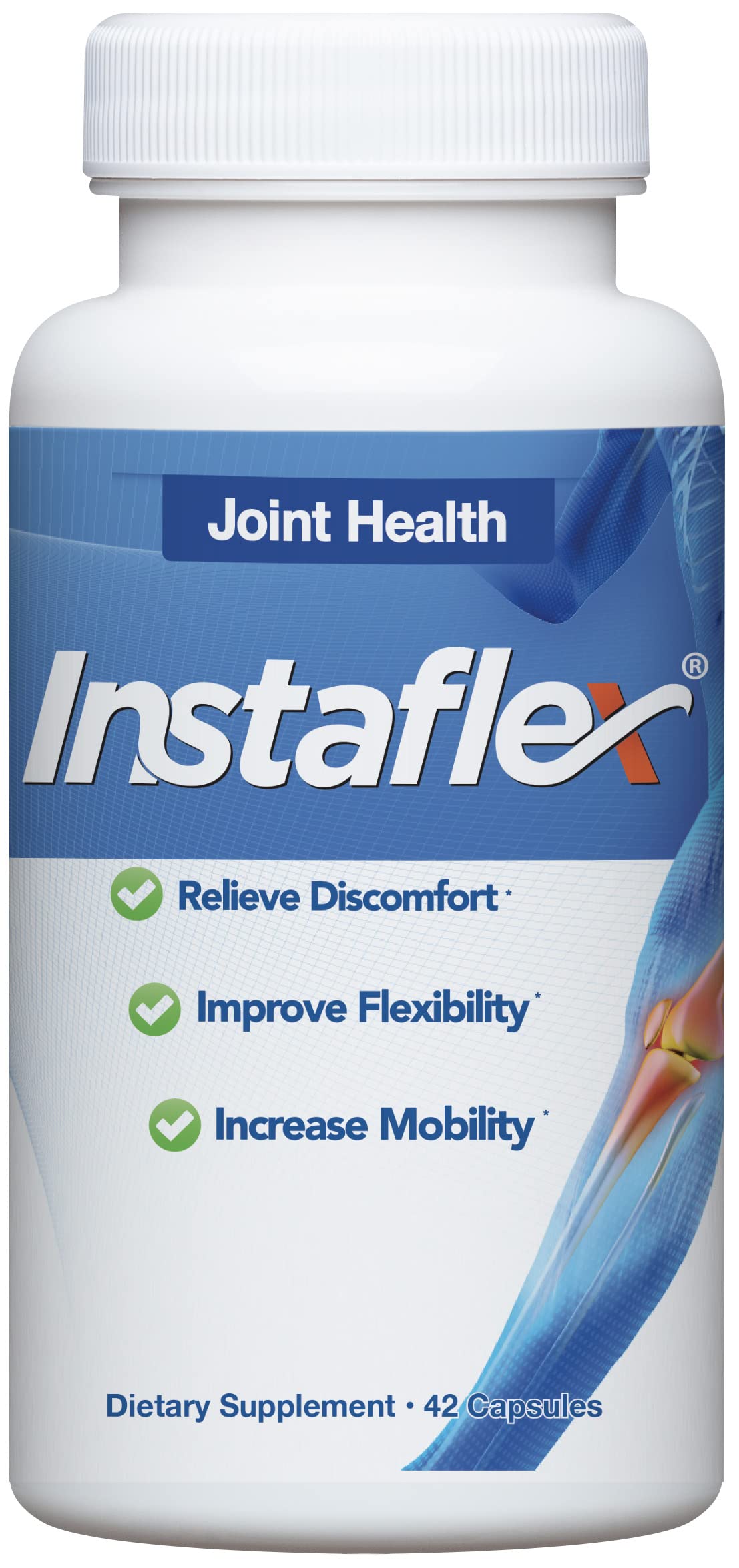 Instaflex Joint Support - Clinically Studied Relief with Glucosamine, MSM, White Willow, Turmeric, Ginger, Cayenne & Hyaluronic Acid | 42 Capsules