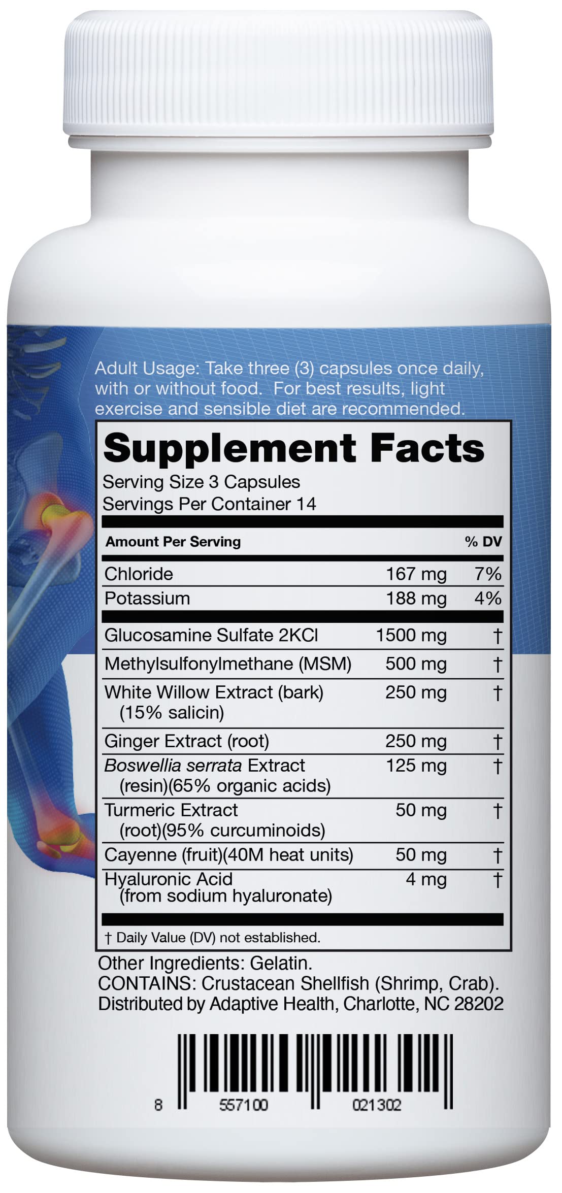 Instaflex Joint Support - Clinically Studied Relief with Glucosamine, MSM, White Willow, Turmeric, Ginger, Cayenne & Hyaluronic Acid | 42 Capsules