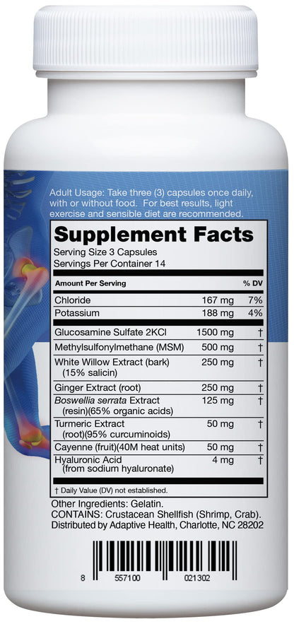 Instaflex Joint Support - Clinically Studied Relief with Glucosamine, MSM, White Willow, Turmeric, Ginger, Cayenne & Hyaluronic Acid | 42 Capsules