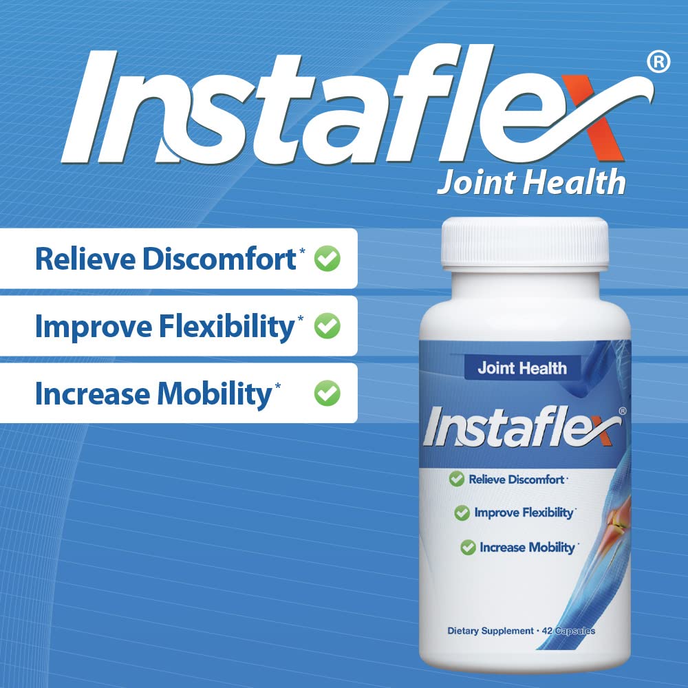 Instaflex Joint Support - Clinically Studied Relief with Glucosamine, MSM, White Willow, Turmeric, Ginger, Cayenne & Hyaluronic Acid | 42 Capsules