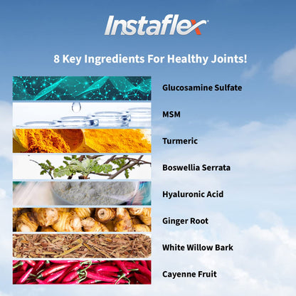 Instaflex Joint Support - Clinically Studied Relief with Glucosamine, MSM, White Willow, Turmeric, Ginger, Cayenne & Hyaluronic Acid | 42 Capsules