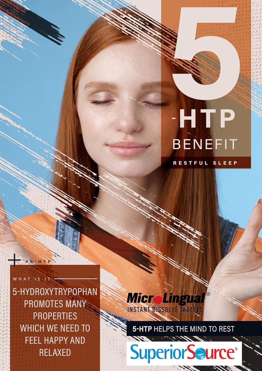 Superior Source 5-HTP 50 mg | Instant Dissolve MicroLingual Tablets – 60 Ct