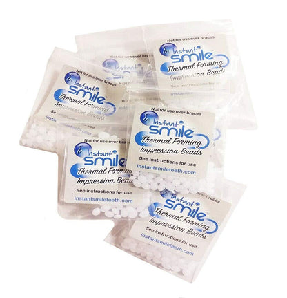 8-Pack Instant Smile Billy Bob Replacement Thermal Fitting Beads for Fake Teeth