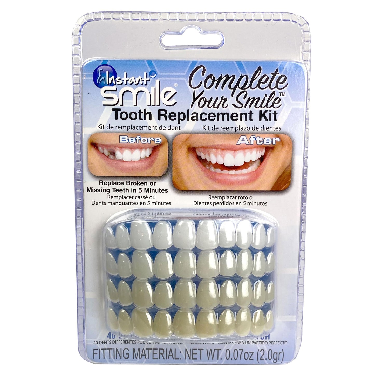 Instant Smile Temporary Tooth Replacement Kit - Replace a Missing Tooth Fast (Patented)