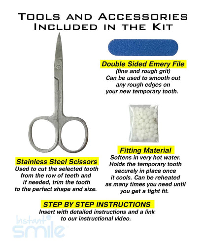 Instant Smile MULTISHADE Patented Temporary Tooth Repair Kit | Realistic Missing or Broken Tooth Solution