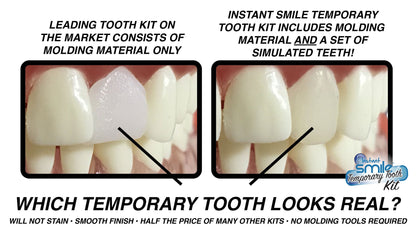 Instant Smile MULTISHADE Patented Temporary Tooth Repair Kit | Realistic Missing or Broken Tooth Solution