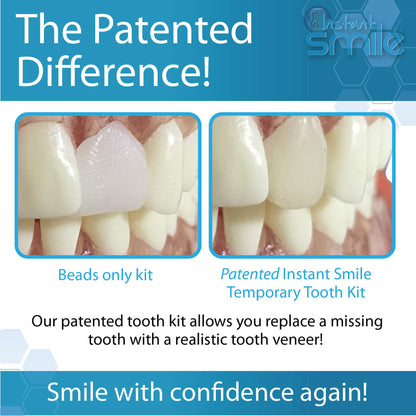 Instant Smile Temporary Tooth Replacement Kit - Replace a Missing Tooth Fast (Patented)