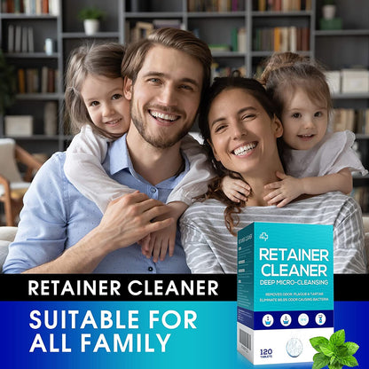 Y-Kelin Retainer & Denture Cleaner – 120 Tablets Mint for 4 Months | Removes Stains, Plaque & Odors
