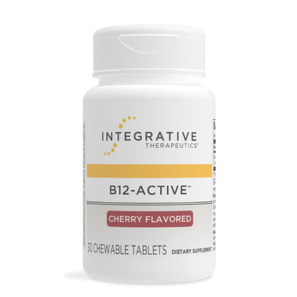 Integrative Therapeutics B12-Active Cherry Chewables – Vegan, Gluten-Free B12 for Nerve Support (30 Servings)
