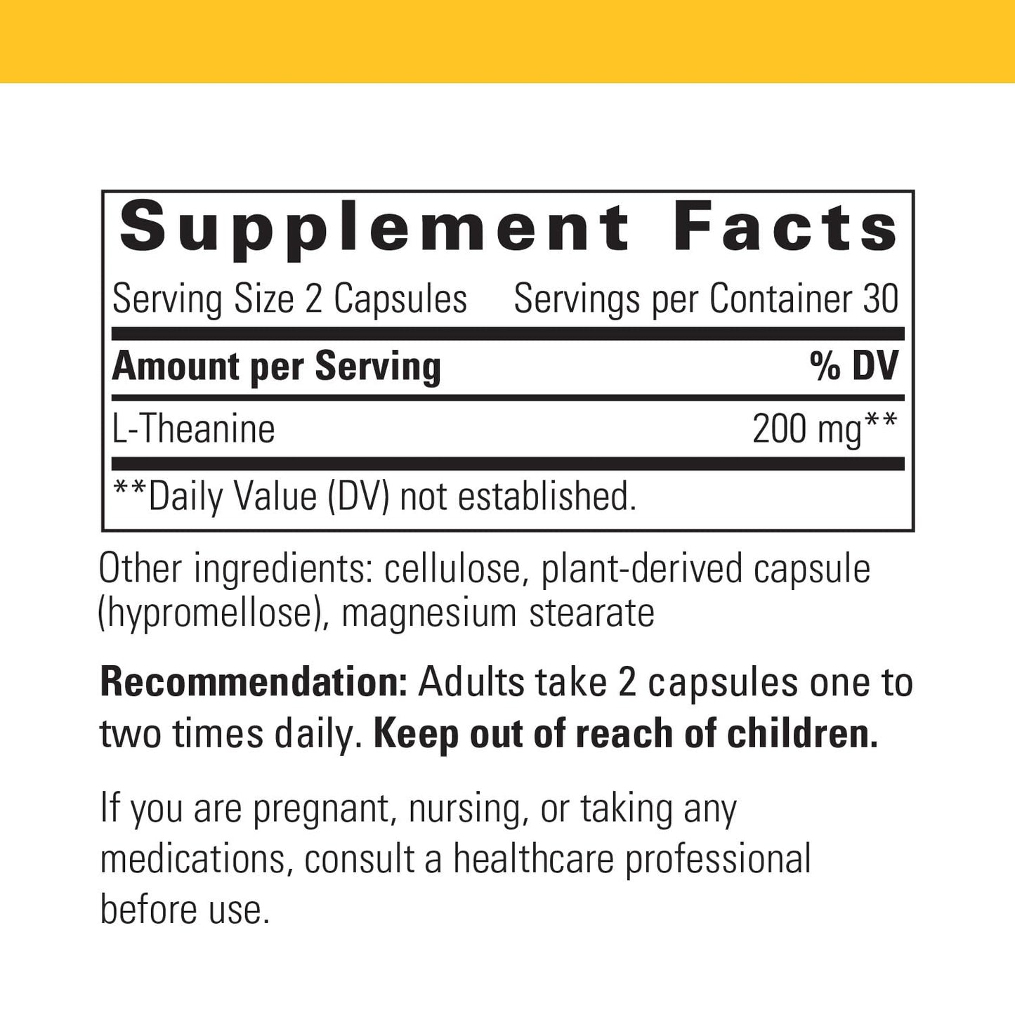 Integrative Therapeutics L-Theanine - Stress Support & Relaxation - 60 Capsules (30 Servings) | Vegan, Gluten-Free